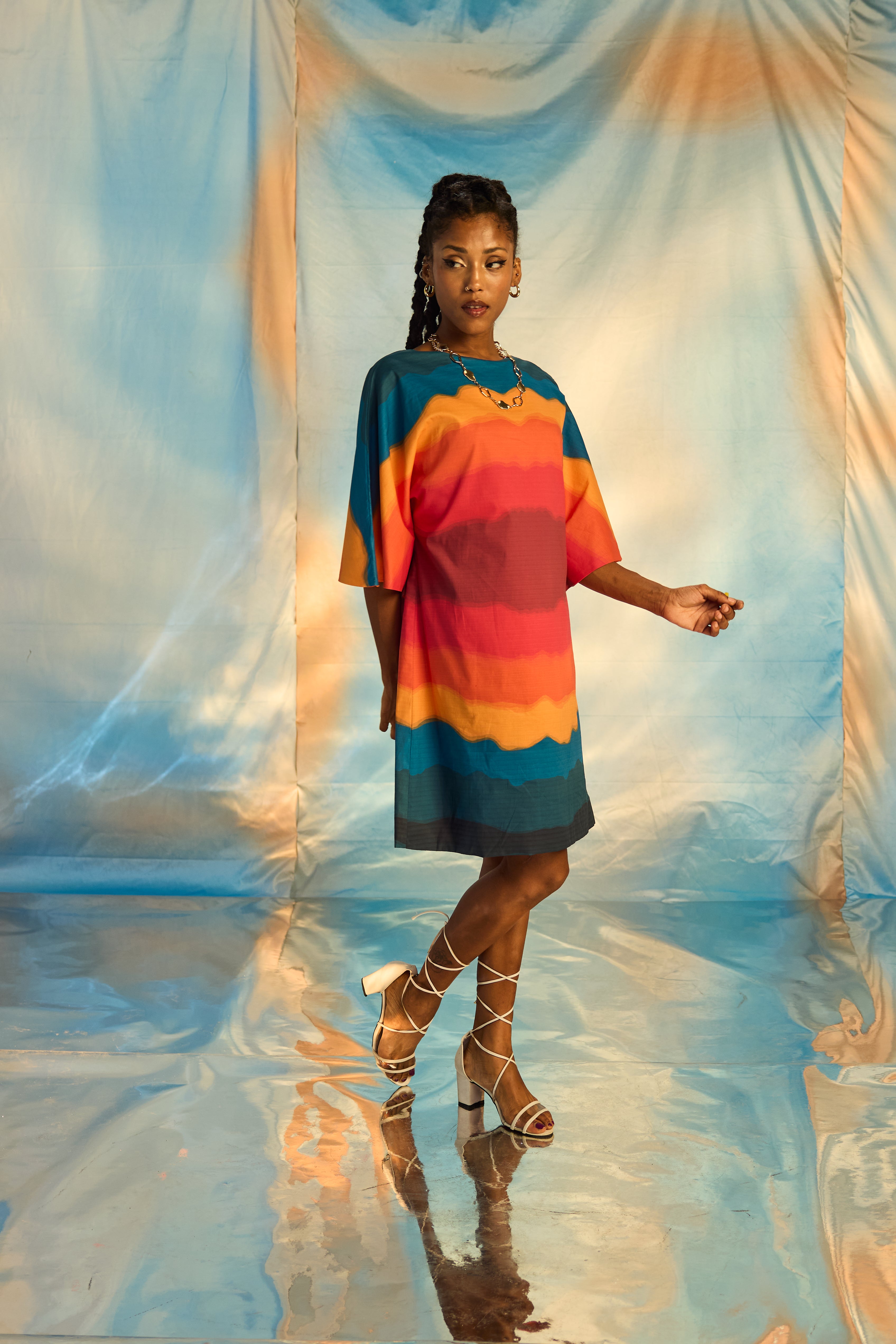 Short Sleeve 4 in 1 Cardigan dress