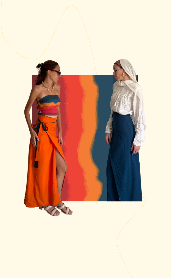 Reversible maxi skirt