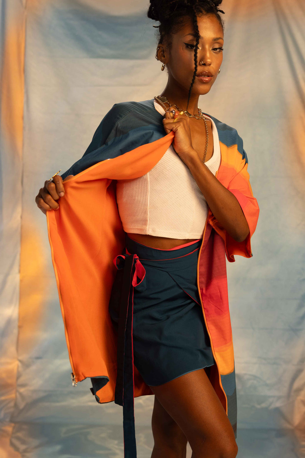 Short Sleeve 4 in 1 Cardigan dress