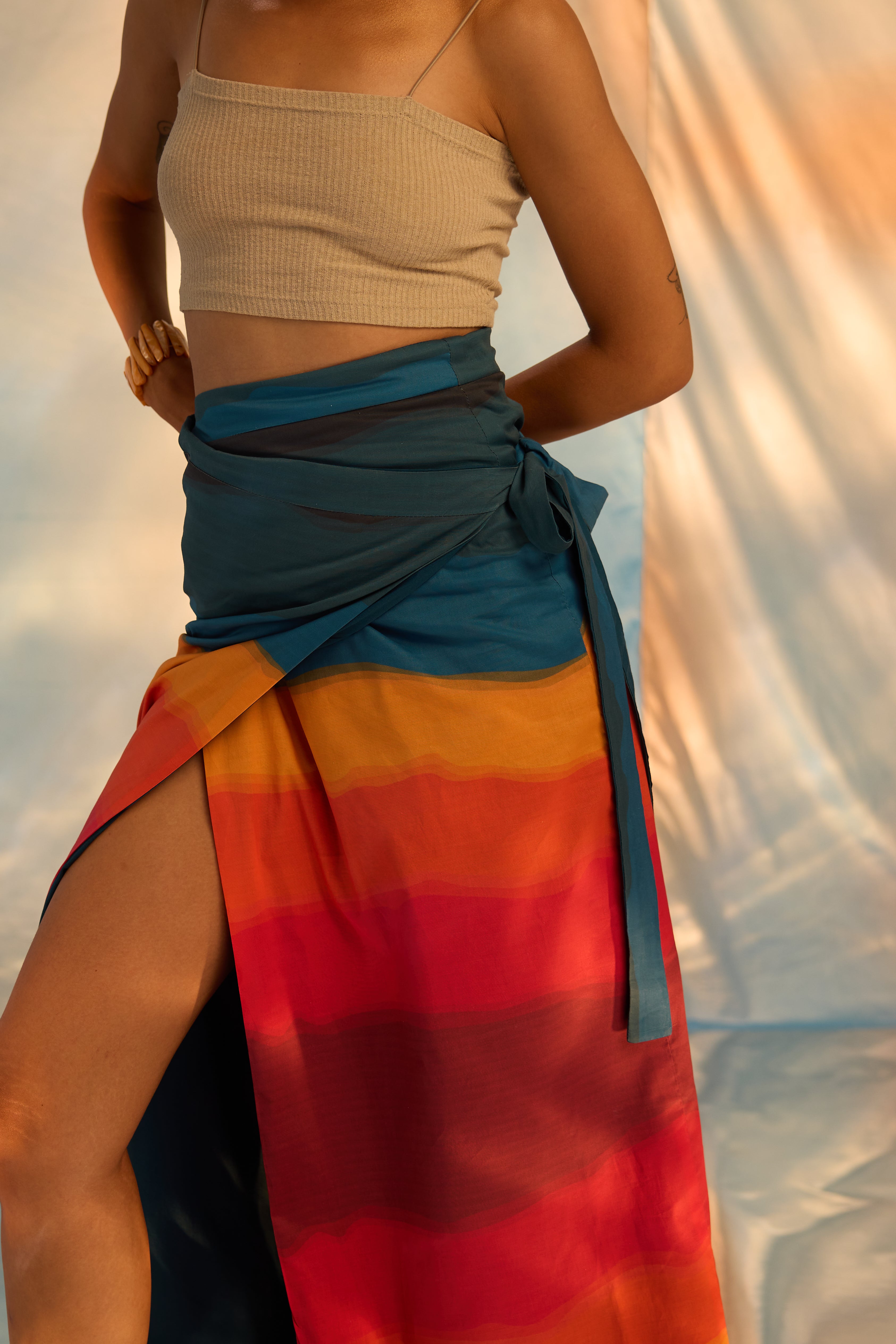 Reversible maxi skirt