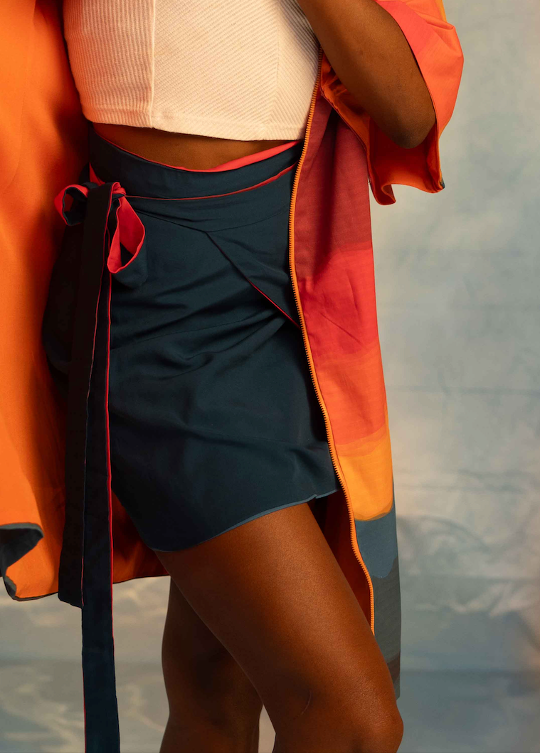 Reversible mini skirt