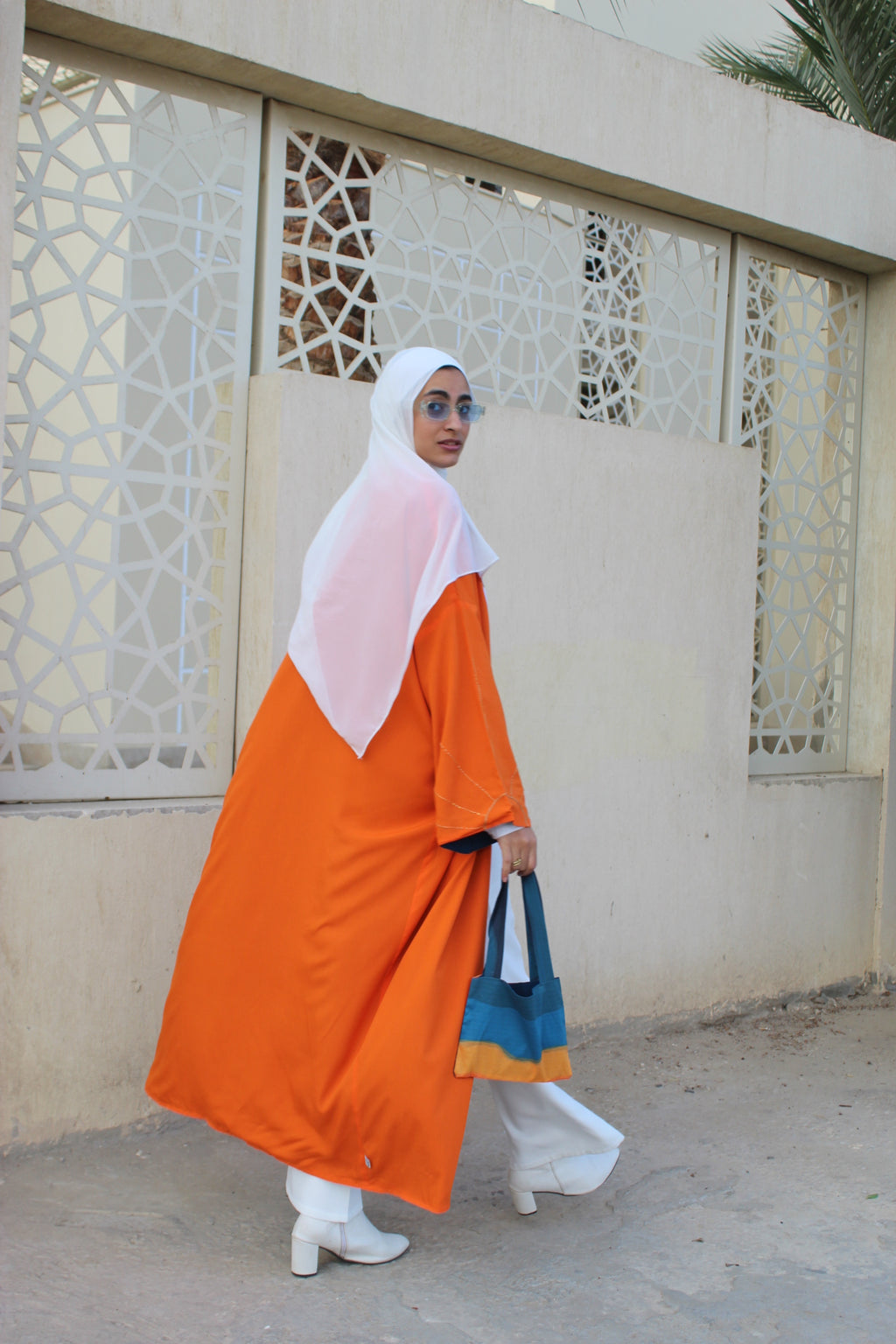 Ghoroub Kaftan (Orange side embroidery)
