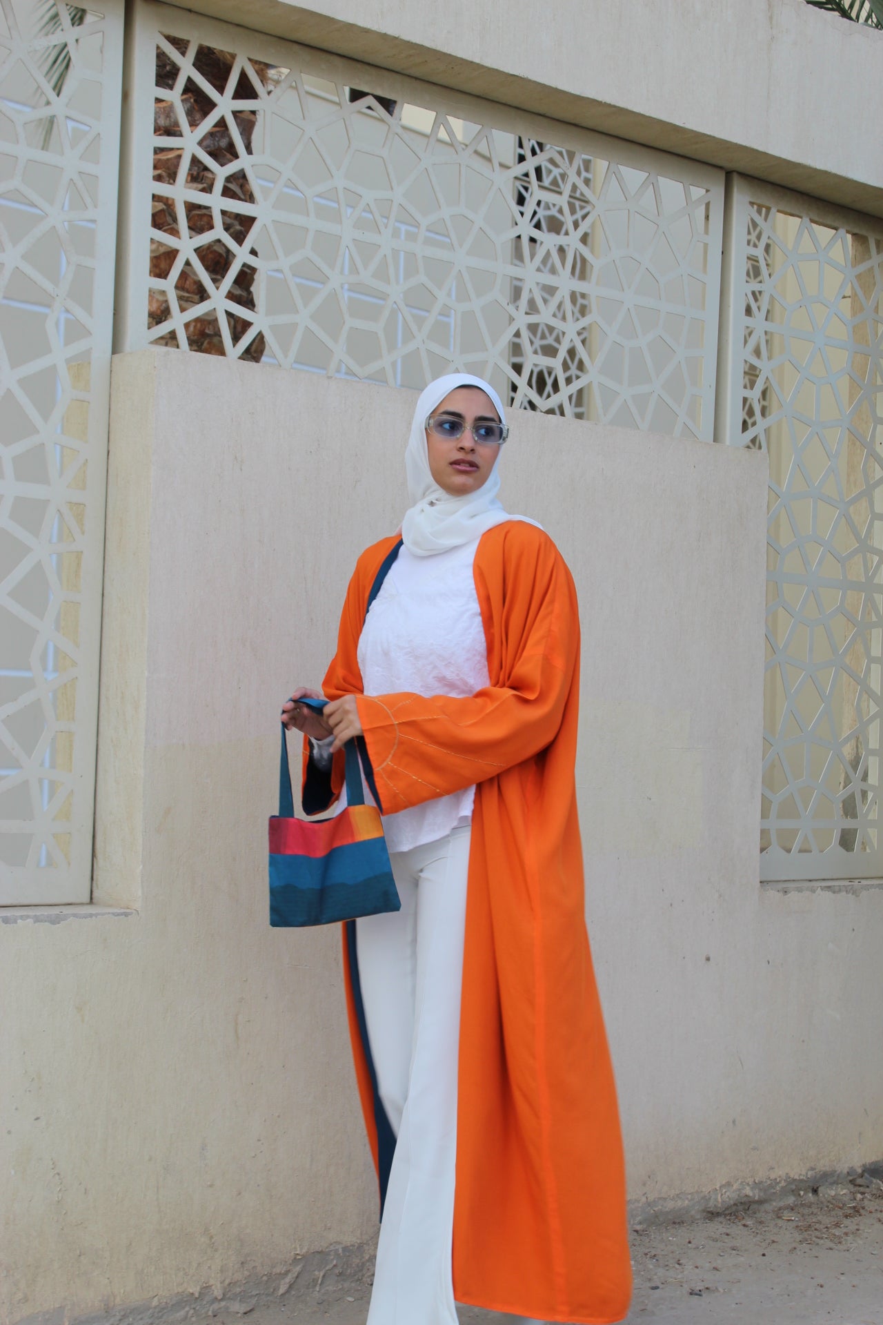 Ghoroub Kaftan (Orange side embroidery)