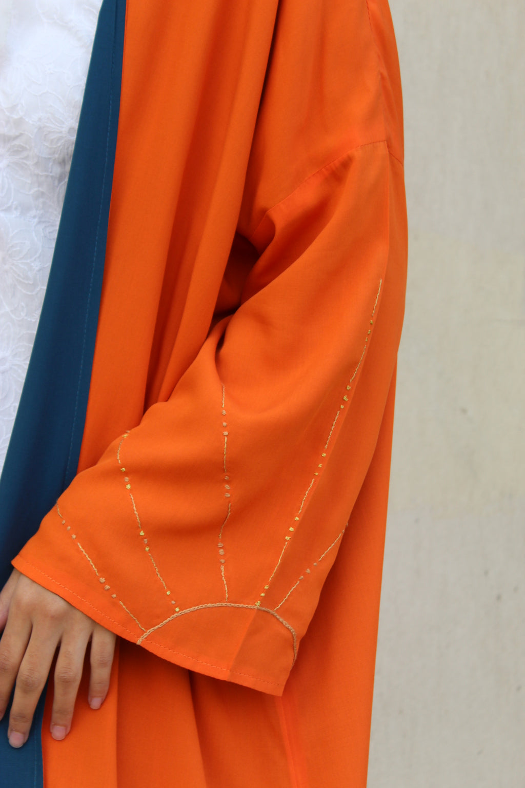 Ghoroub Kaftan (Orange side embroidery)