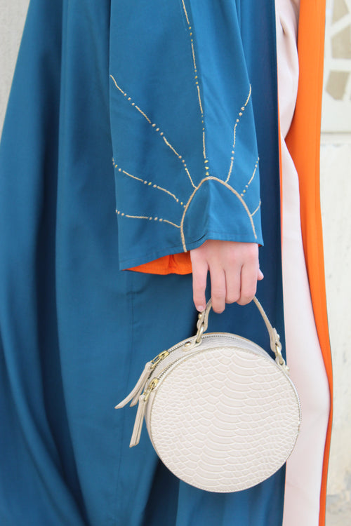 Ghoroub kaftan (Blue side embroidery)