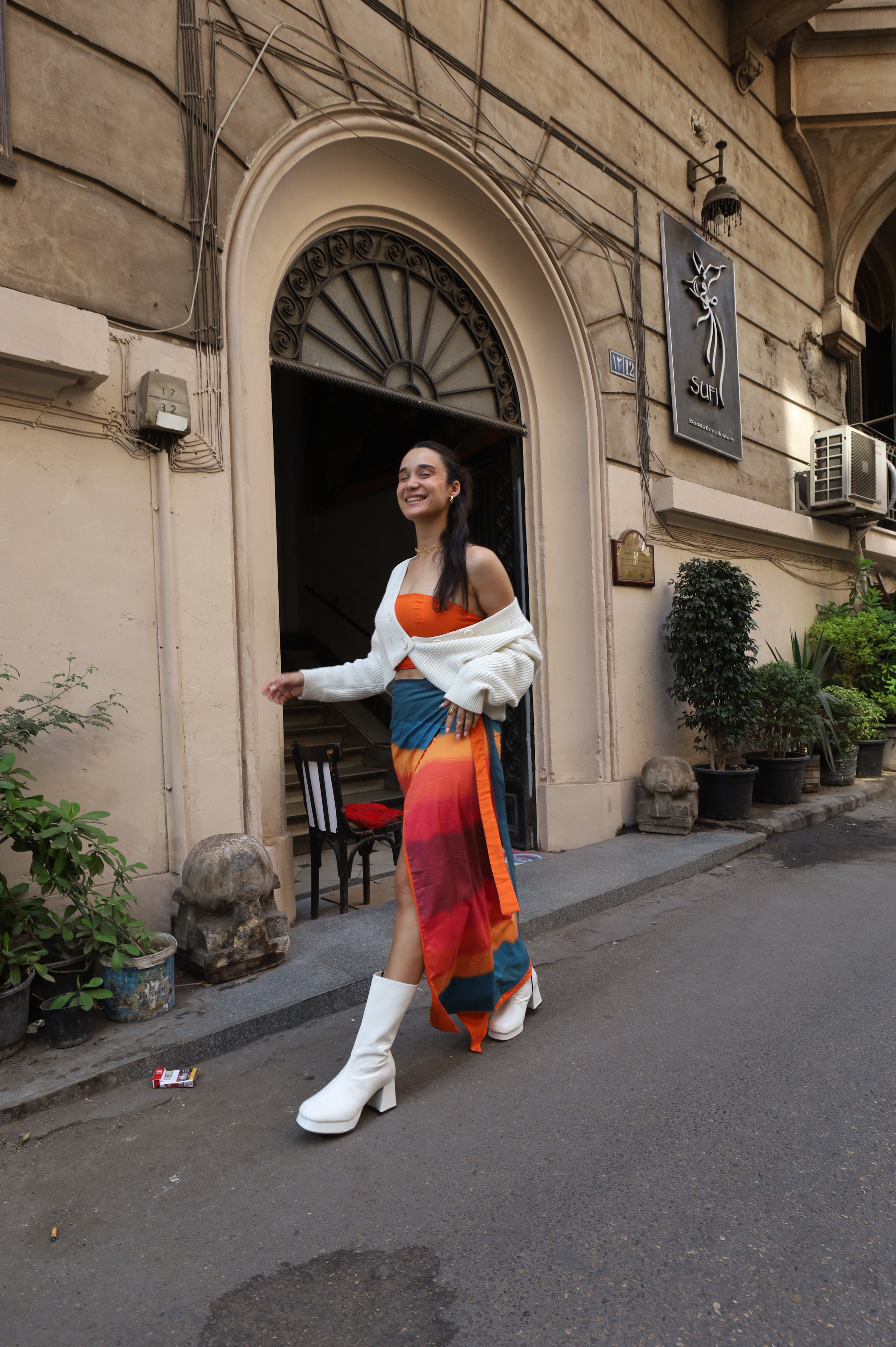 Reversible maxi skirt