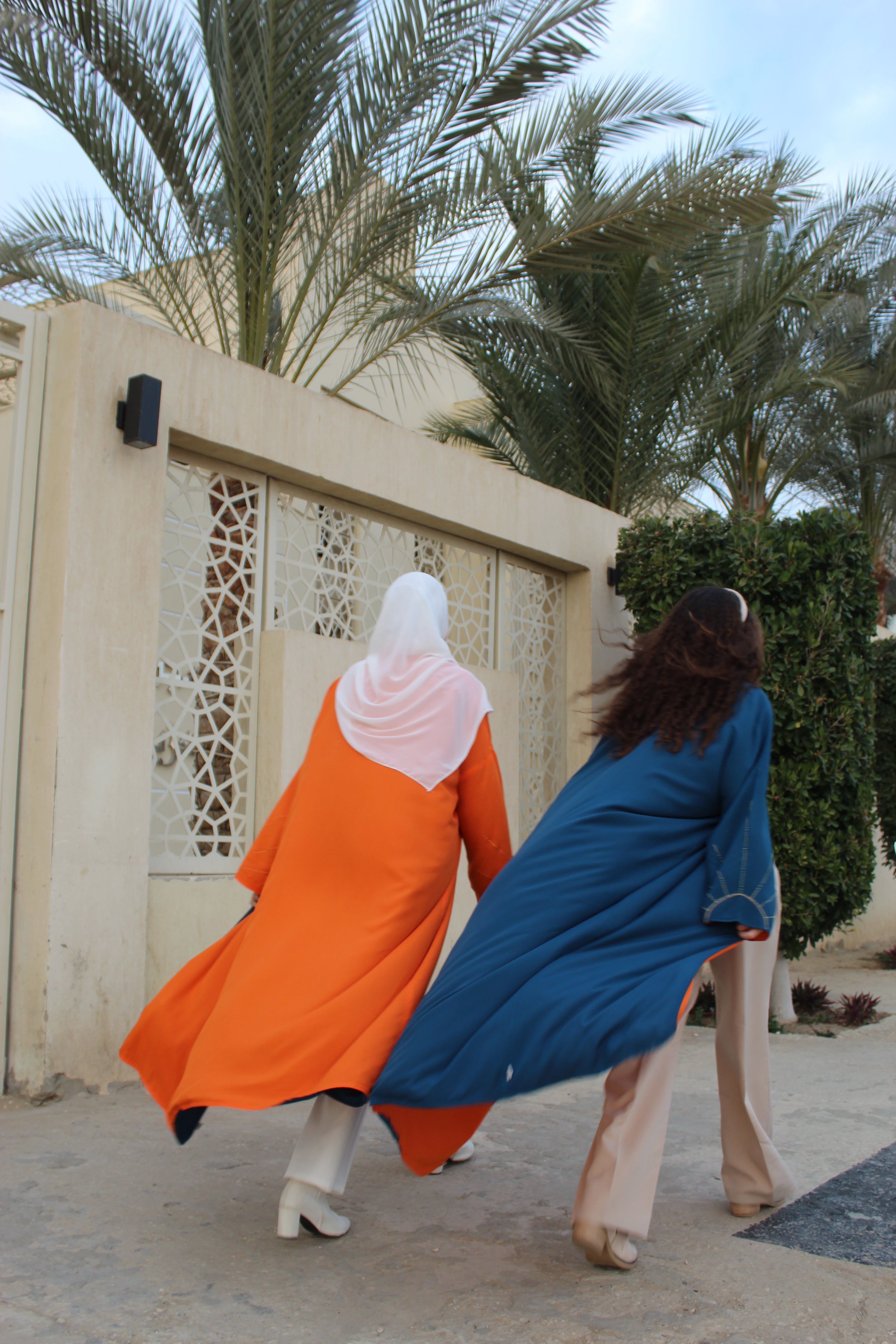 Ghoroub kaftan (Blue side embroidery)